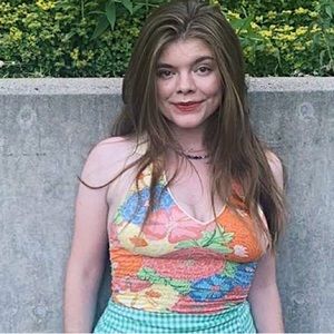 zara floral backless top | size M | worn twice